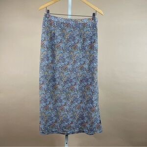 Christopher & Banks Ditsy Floral Size 8 90's Retro Midi Summer Skirt Pastel